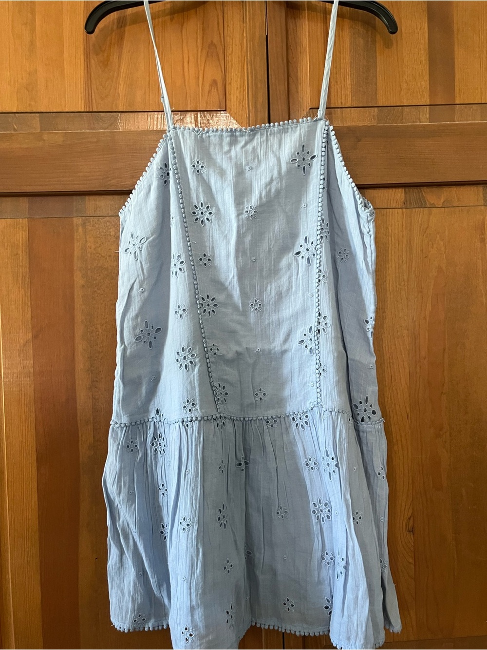aerie Light Blue Trim Detail Top